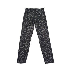 JoyLab Womens Medium Black & Gray Leopard Print High-Waisted Leggings